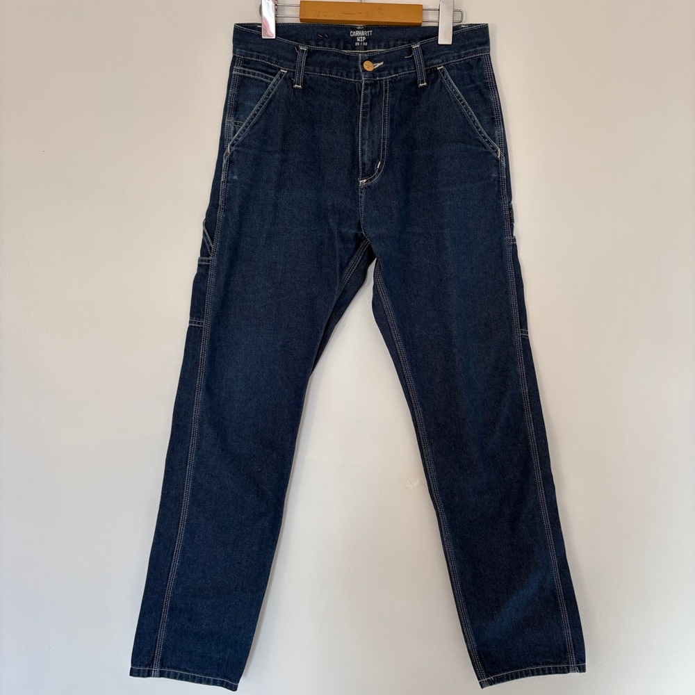 Carhartt Men's Dark Blue Straight Jeans